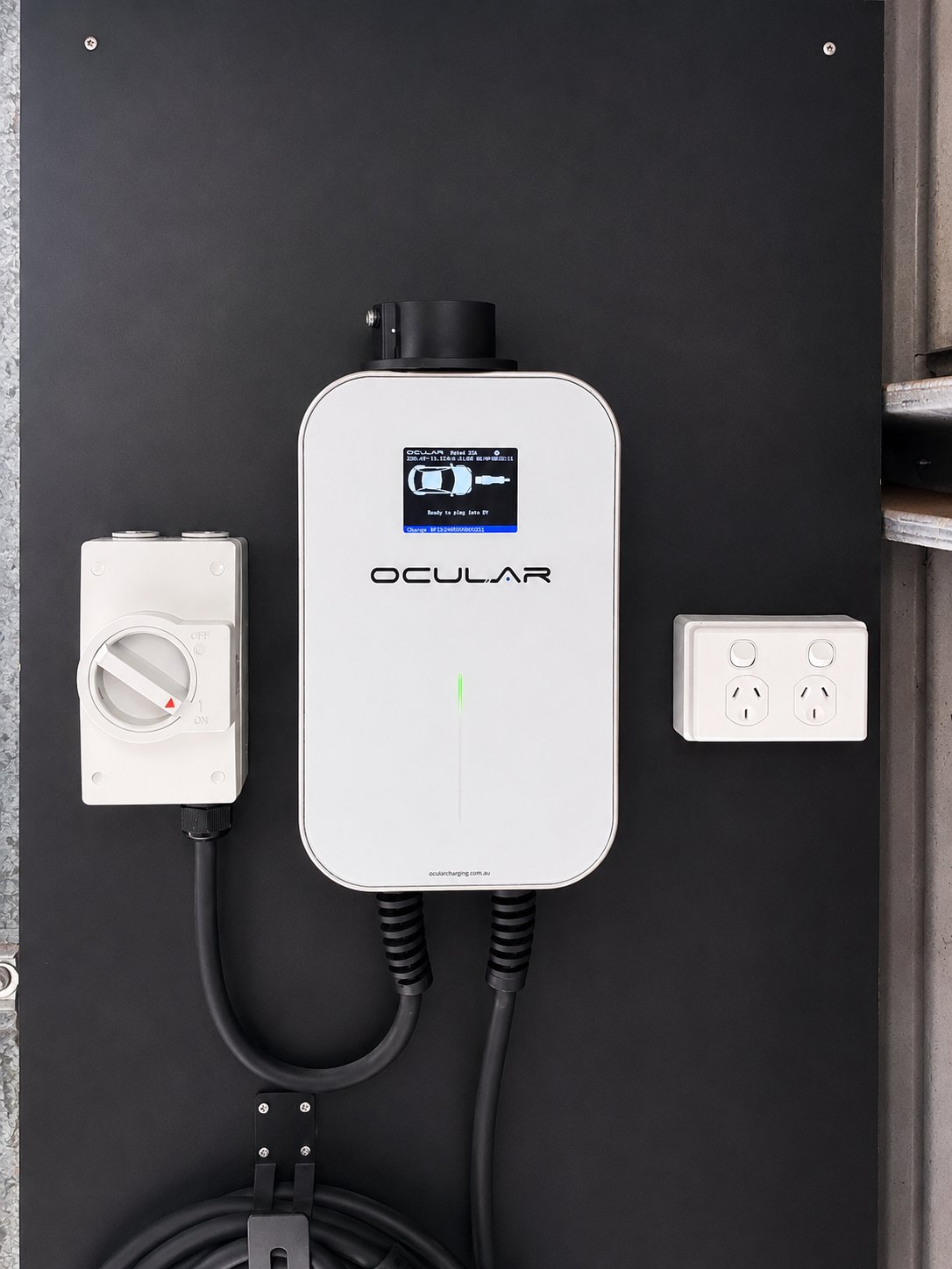 Ocular EV charger installation by a licensed Newcastle electrician
